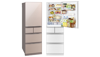 三菱冷蔵庫「置けるスマート大容量」シリーズ、幅60cmでスリムながら 