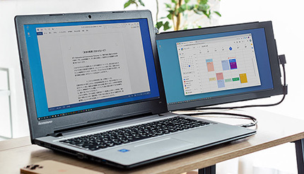 ノートPCに装着するモバイルモニター、サンワダイレクトから - BCN＋R
