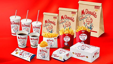 マクドナルド、日本50周年記念で創成期デザインの特別パッケージ - BCN＋R