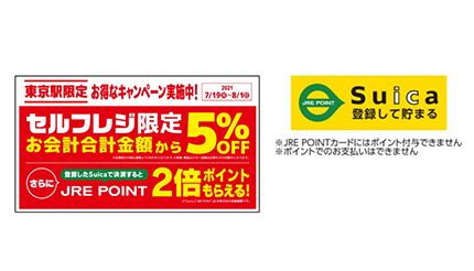 NewDaysでセルフレジ利用・キャッシュレス決済で5％割引　まずは東京駅限定で
