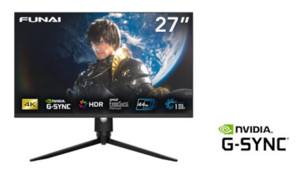 FUNAIのゲーミングモニター、NVIDIA社の「可変リフレッシュレート規格
