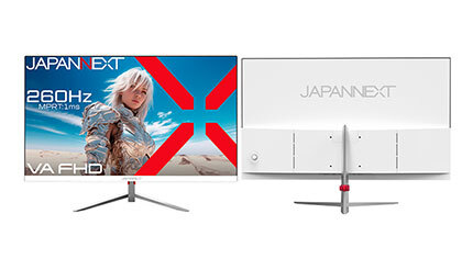 本体カラーにホワイト採用のフルHDゲーミングモニタがJAPANNEXTから