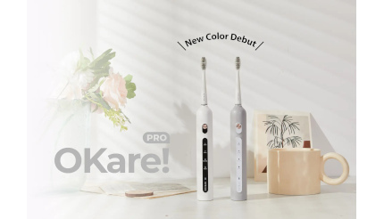 電動歯ブラシ「OKare!PRO」に新色、「シルバーグレー」「パール