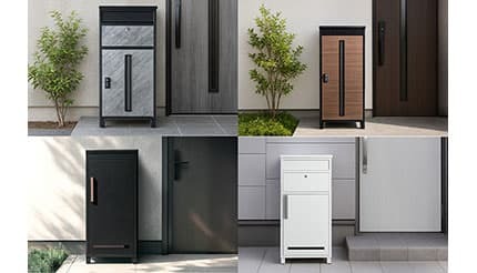 玄関に映える！ 荷物の有無が一目で分かる「スリット窓付き宅配