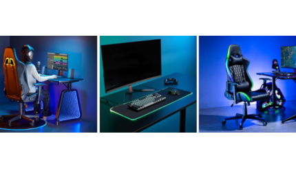 サンコー ゲーミングチェアなど七色に光るゲーミングインテリアを3製品 