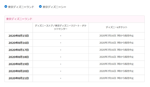 ディズニーランド シー Eチケット 販売中止 の表示 Appleloveoneのブログ