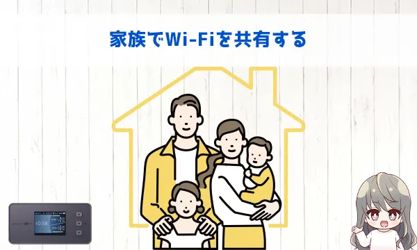 家族でWi-Fiを共有する