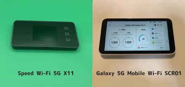 Speed Wi-Fi 5G X11、Galaxy 5G Mobile Wi-Fi SCR01